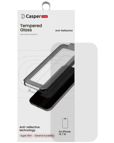 Snap Tempered Glass Screen Protector for iPhone 15 / 16 - AR Clear