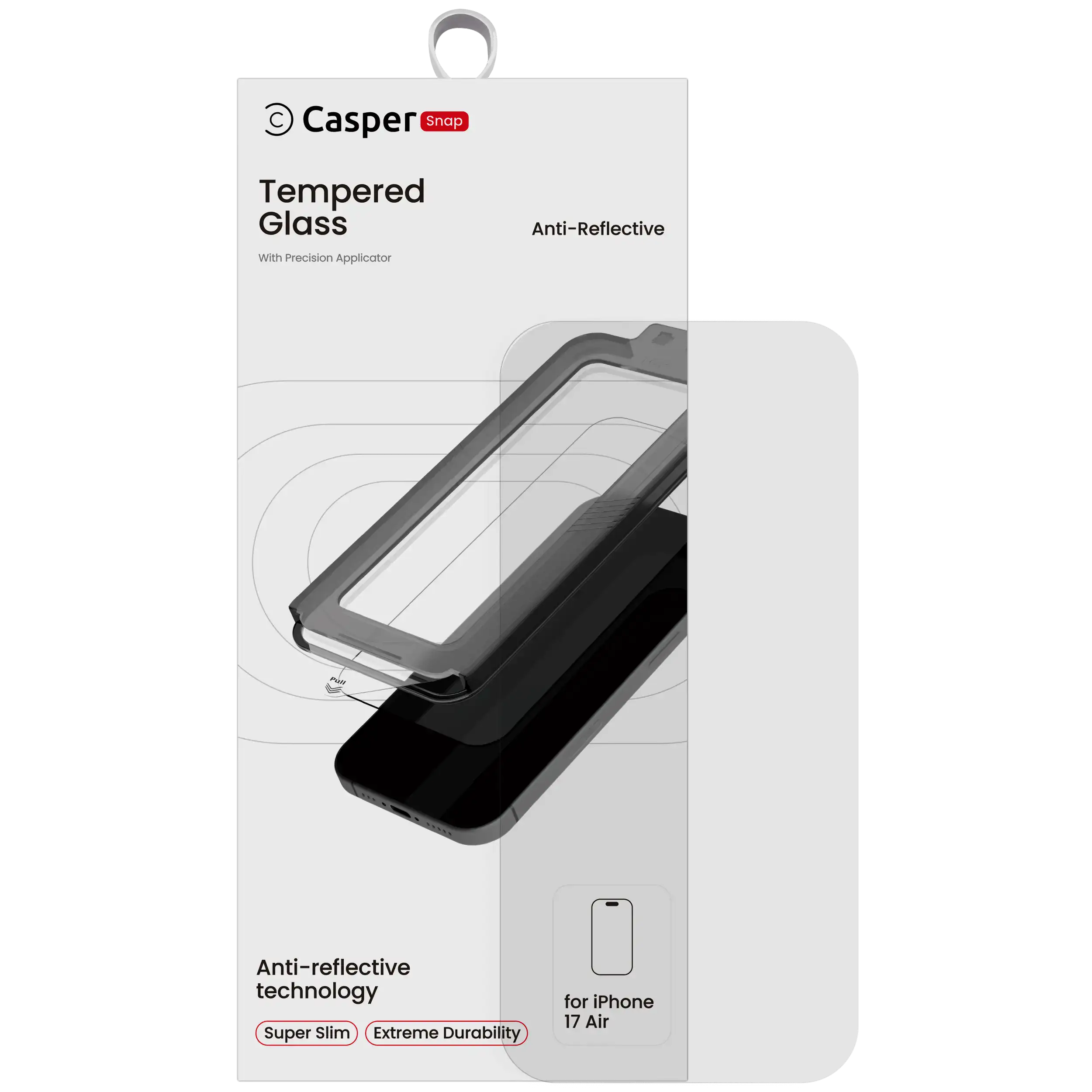 Casper Snap Tempered Glass For iPhone Air (Retail Pack) (AR Clear)