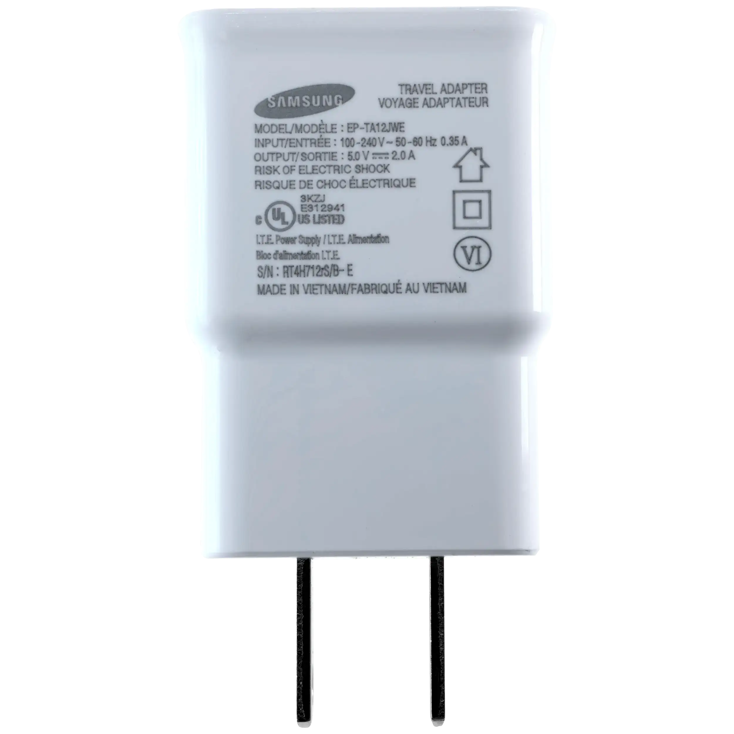 Samsung USB-A Travel Wall Power Adapter (10W) – White