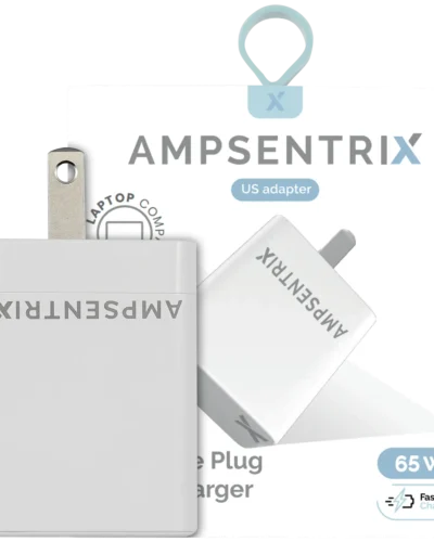 AmpSentrix 65W USB-C GaN Wall Adapter (110V/US Plug)
