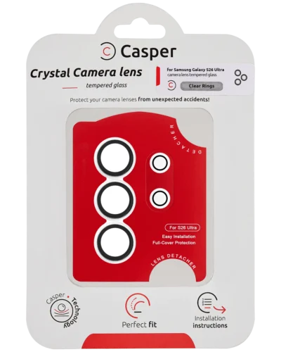 Casper Camera Lens Protector for Samsung Galaxy S26 Ultra - Clear Rings