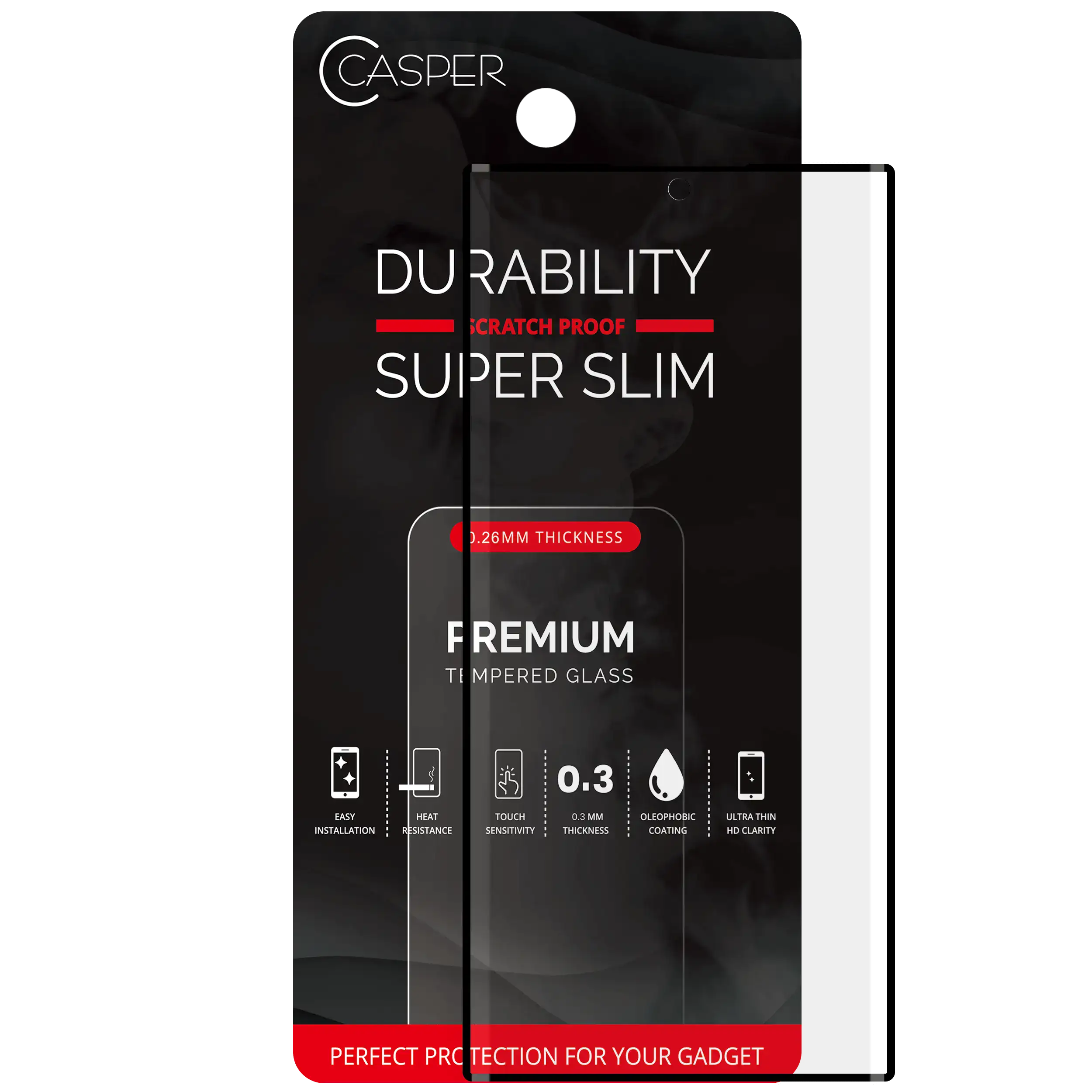 Casper Edge-glued Tempered Glass For Samsung Galaxy S22 Ultra (Case Friendly) (Retail Pack)