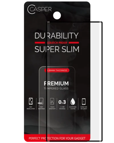 Casper Edge-Glued Tempered Glass Screen Protector for Samsung Galaxy S22 Ultra - Case Friendly