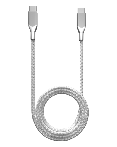 AmpSentrix Infinity USB-C to USB-C Cable (1m/3ft) - Silver
