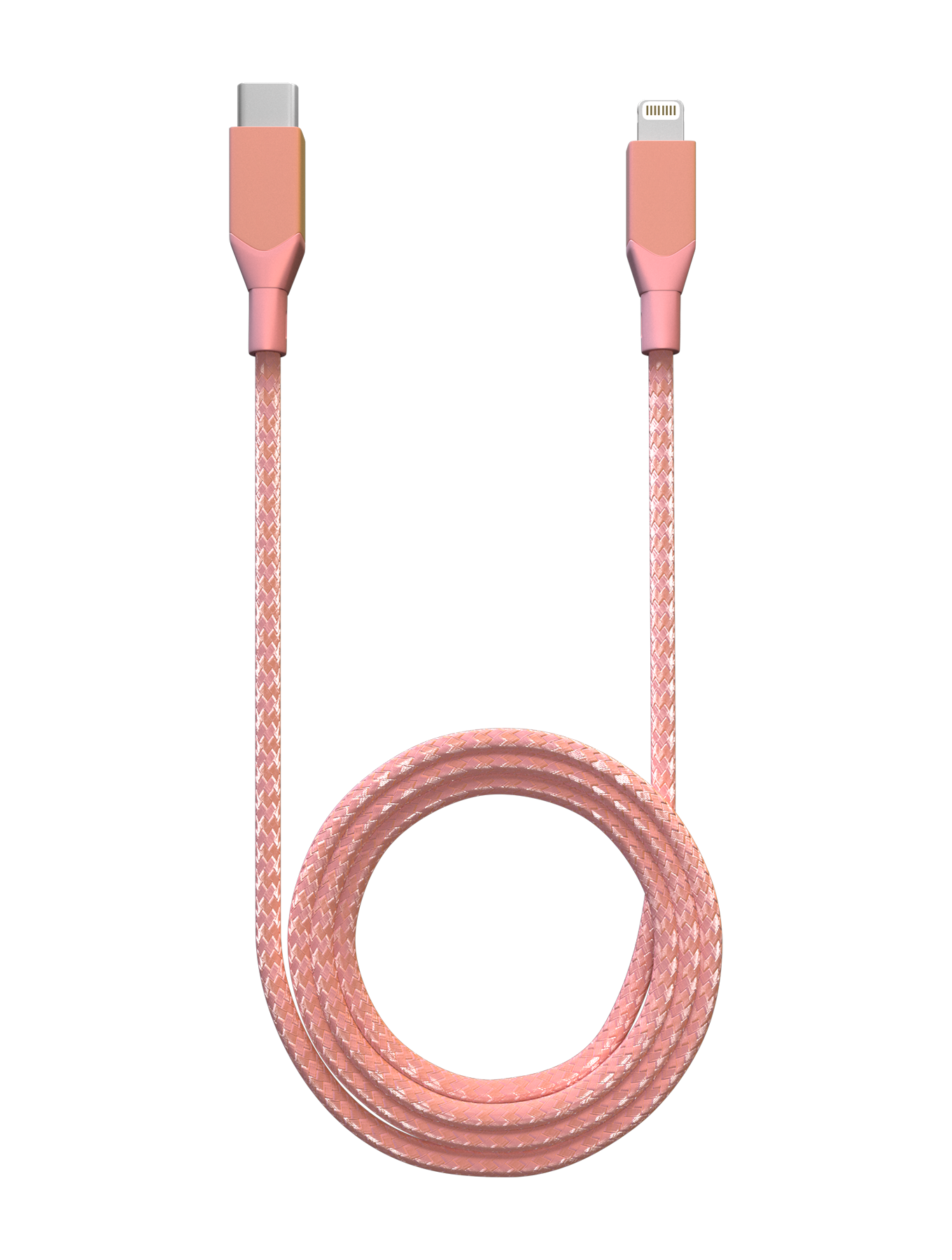 AmpSentrix Infinity Lightning to USB-C Cable (Non-MFI) (1m, 3ft) (Pink)