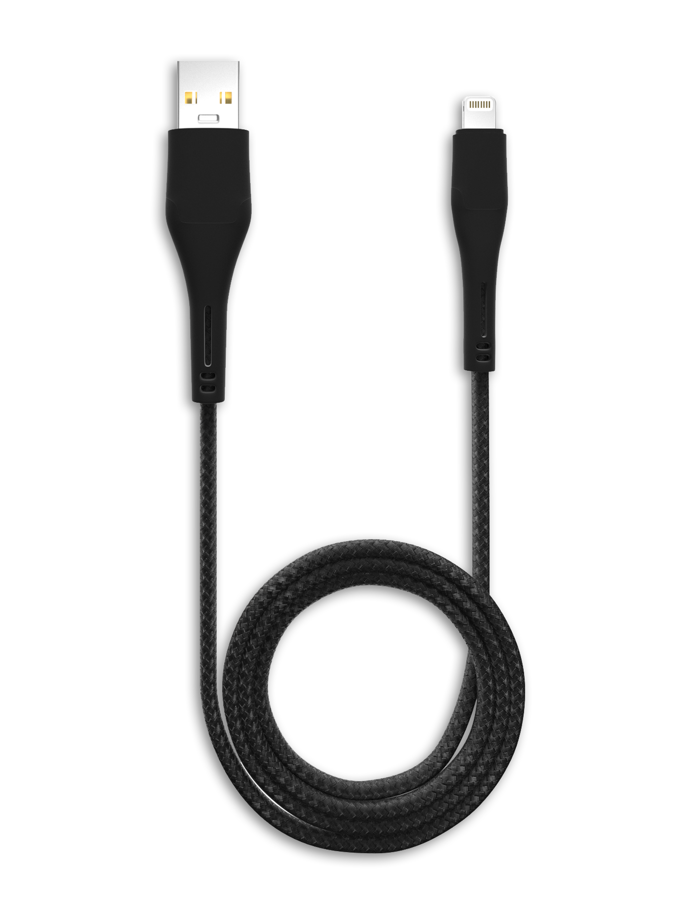 AmpSentrix Matrix USB-A to Lightning Cable (Non-MFI) (2m, 6ft) (Black)
