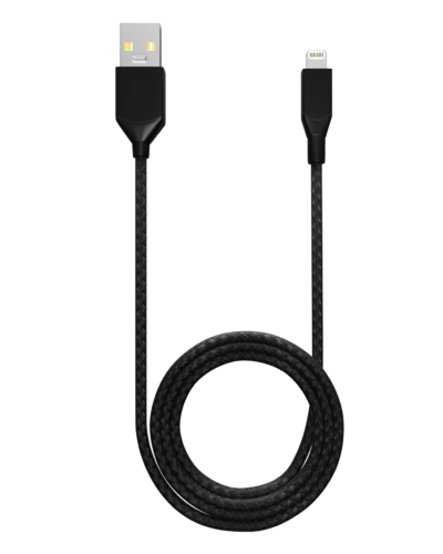 AmpSentrix Infinity USB-A to Lightning Cable (Non-MFI) (2m, 6ft) (Black)