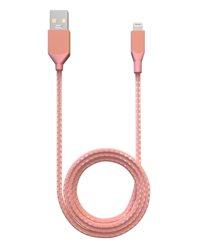 AmpSentrix Infinity USB-A to Lightning Cable (Non-MFI) (2m, 6ft) (Pink)