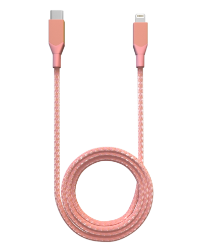 AmpSentrix Infinity USB-C to Lightning Cable (Non-MFI) (2m, 6ft) (Pink)