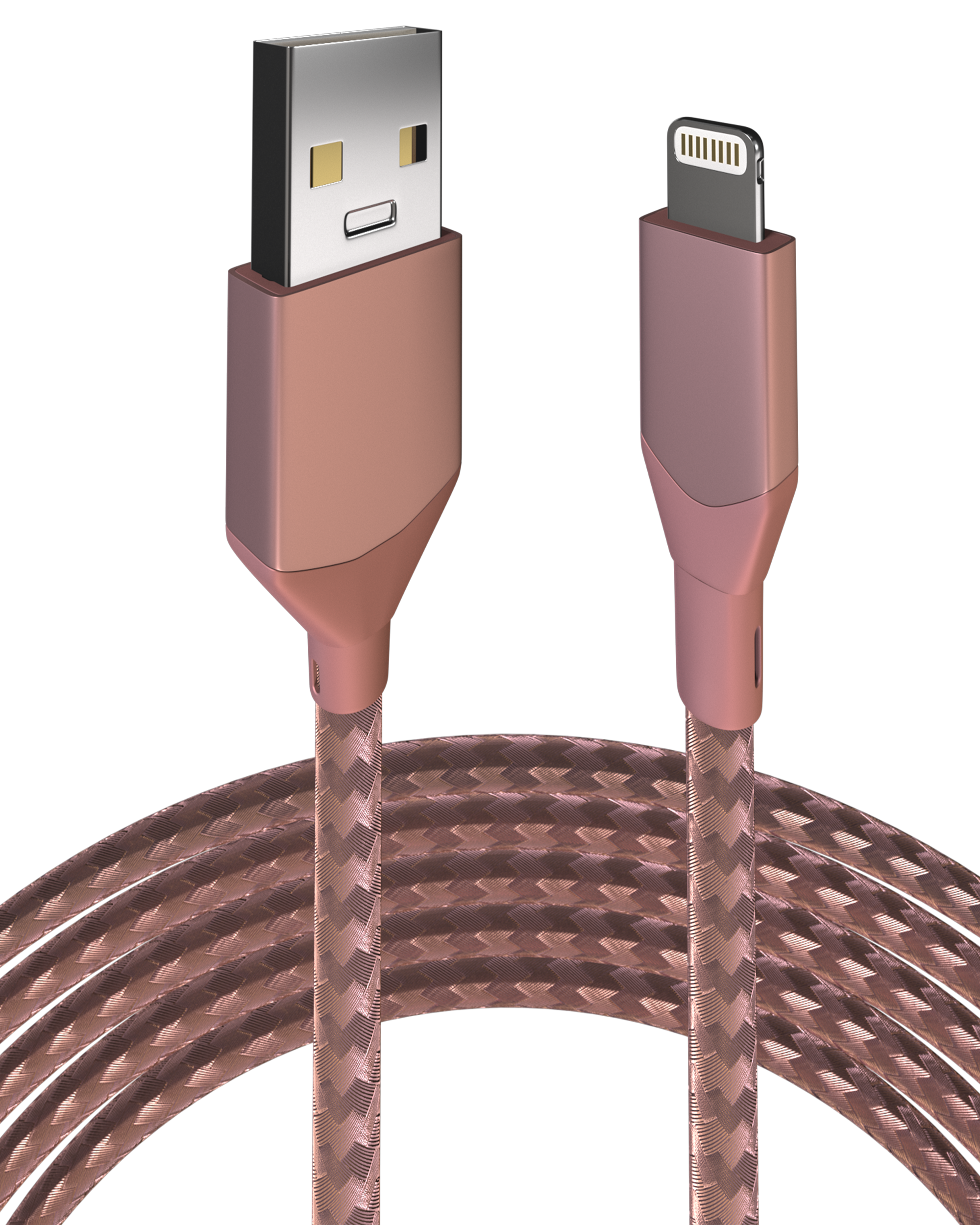 AmpSentrix Infinity USB-A to Lightning Cable – Pink