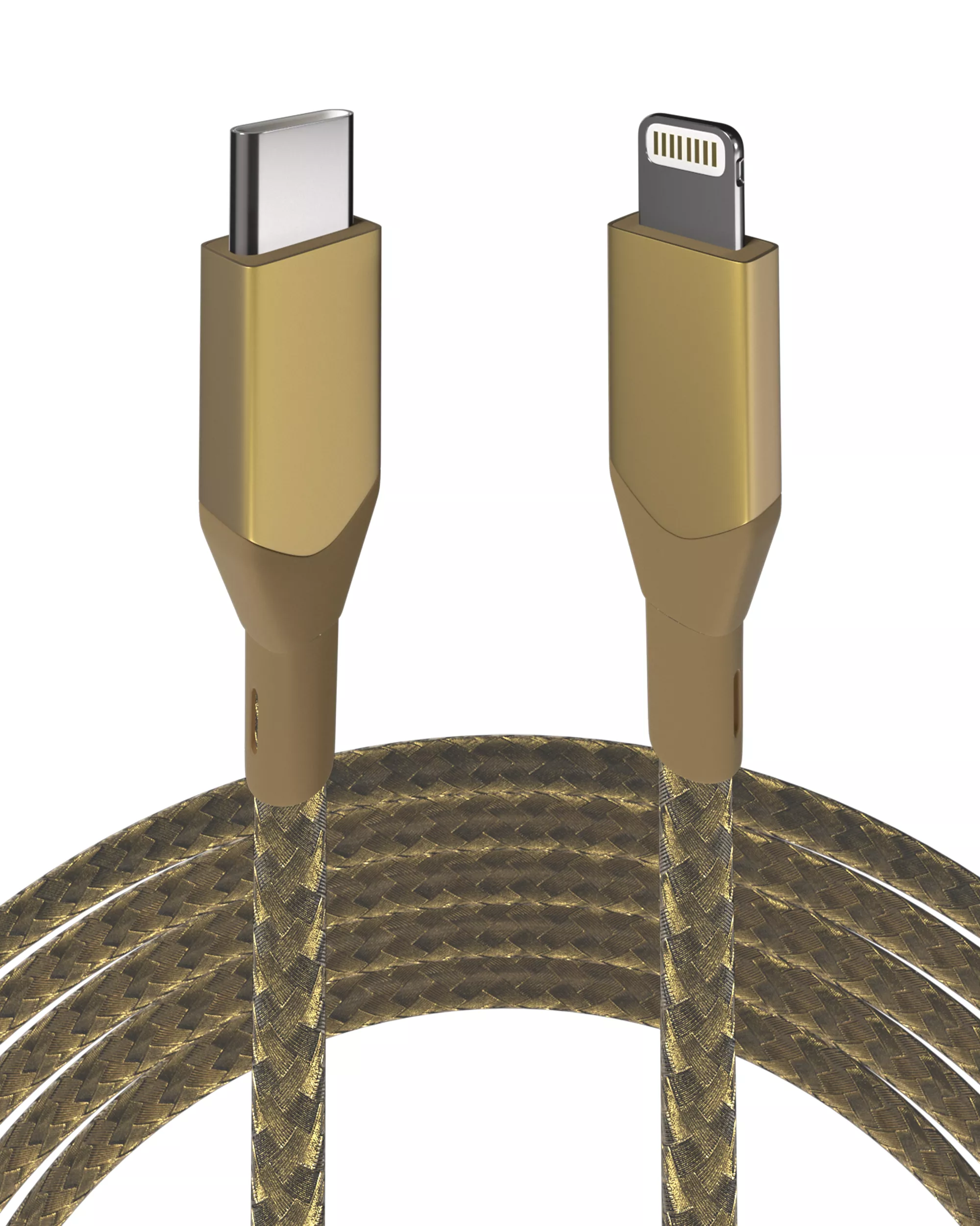 AmpSentrix Infinity Lightning to USB-C Cable – Gold