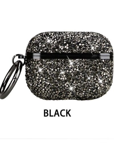 AirPods 1 & 2 Stone Diamond Case – Black