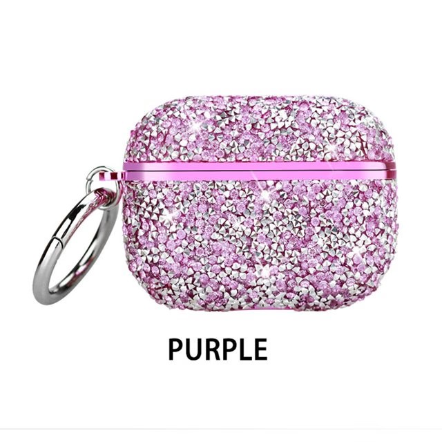 AirPods 1 & 2 Stone Diamond Case – Purple