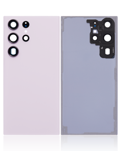 Back Cover Glass With Camera Lens For Samsung Galaxy S23 Ultra 5G (No Logo) (Aftermarket Plus) (Lavender)