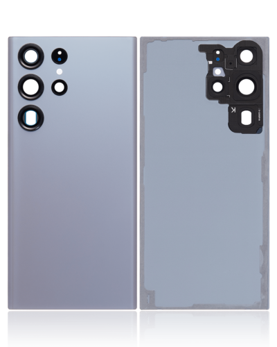 Back Cover Glass With Camera Lens For Samsung Galaxy S23 Ultra 5G (No Logo) (Aftermarket Plus) (Graphite)
