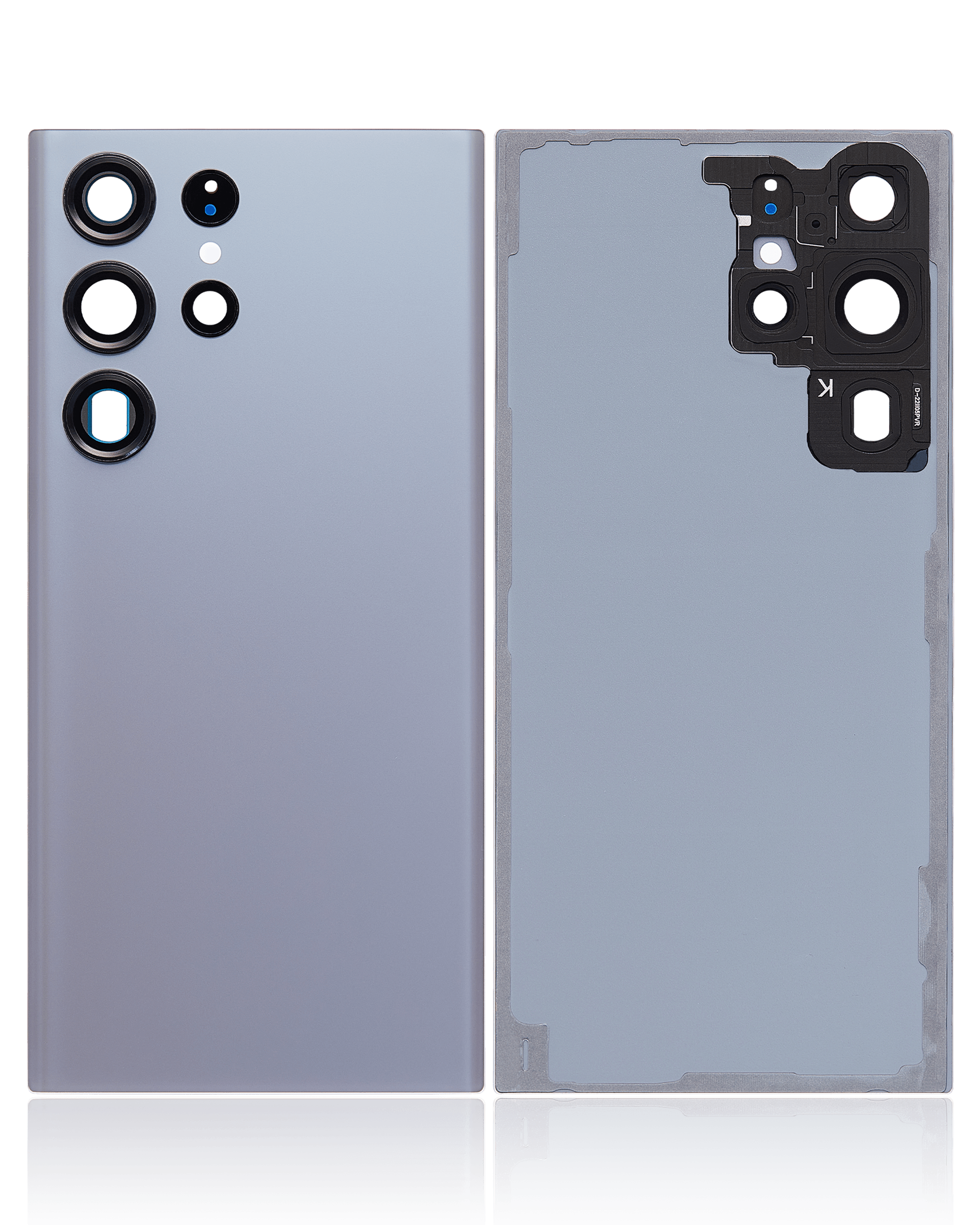Back Cover Glass With Camera Lens For Samsung Galaxy S23 Ultra 5G (No Logo) (Aftermarket Plus) (Graphite)