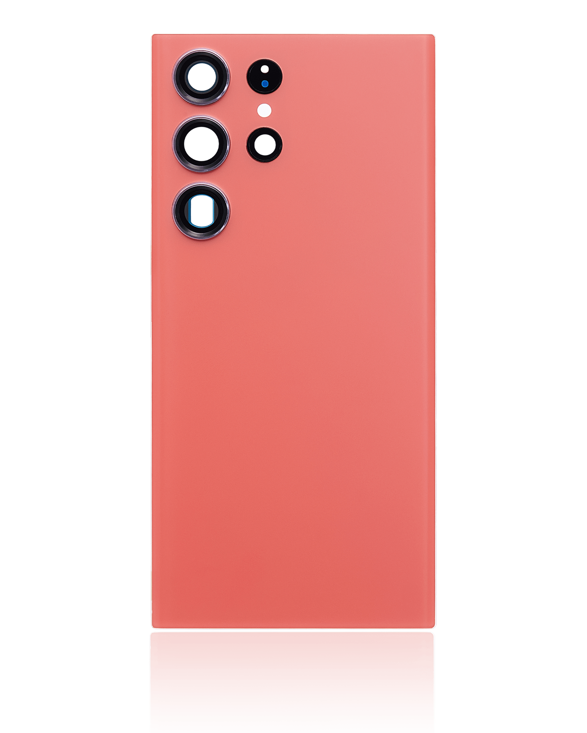 Back Cover Glass With Camera Lens For Samsung Galaxy S23 Ultra 5G (No Logo) (Aftermarket Plus) (Red)
