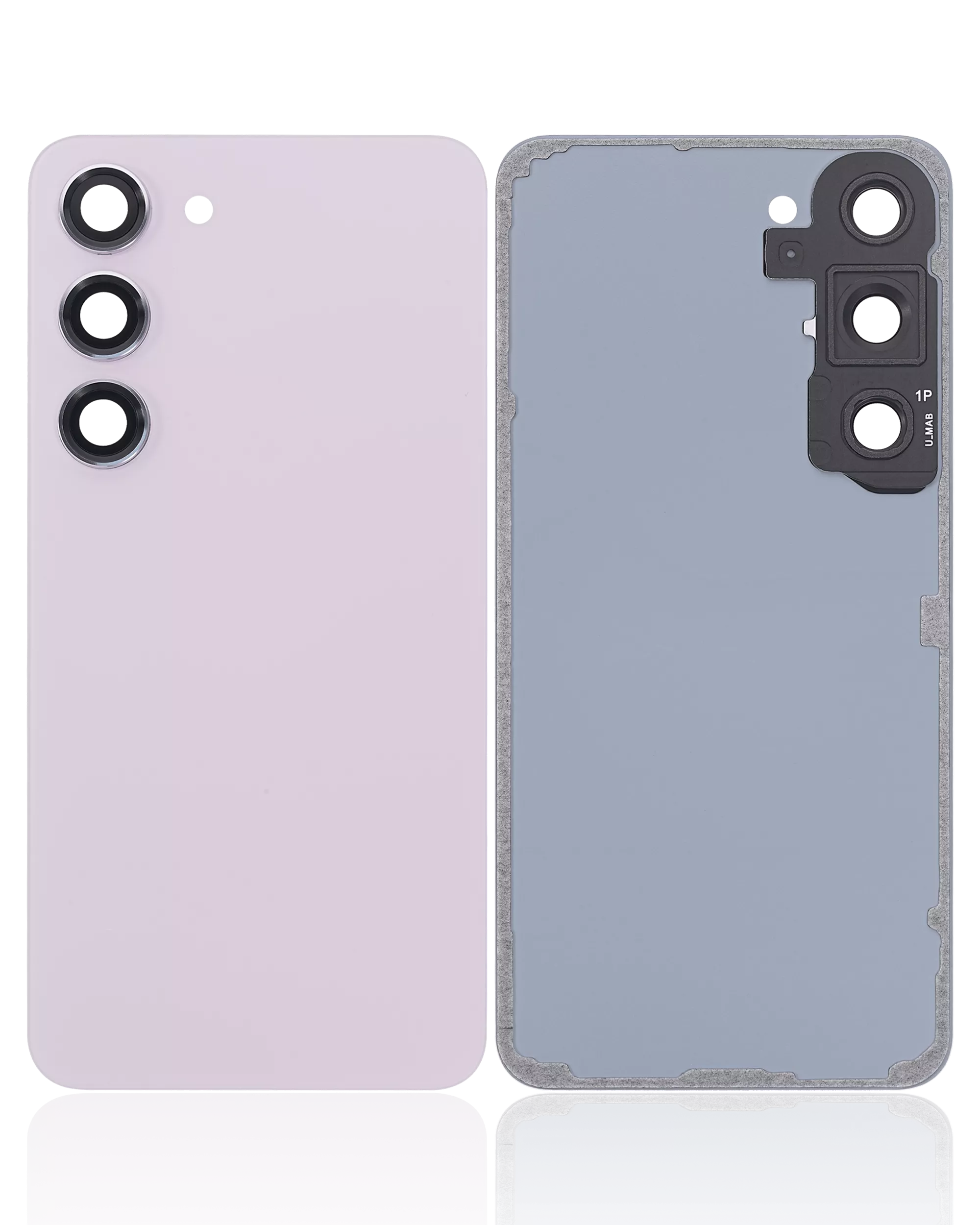 Back Cover Glass With Camera Lens For Samsung Galaxy S23 5G (No Logo) (Aftermarket Plus) (Lavender)
