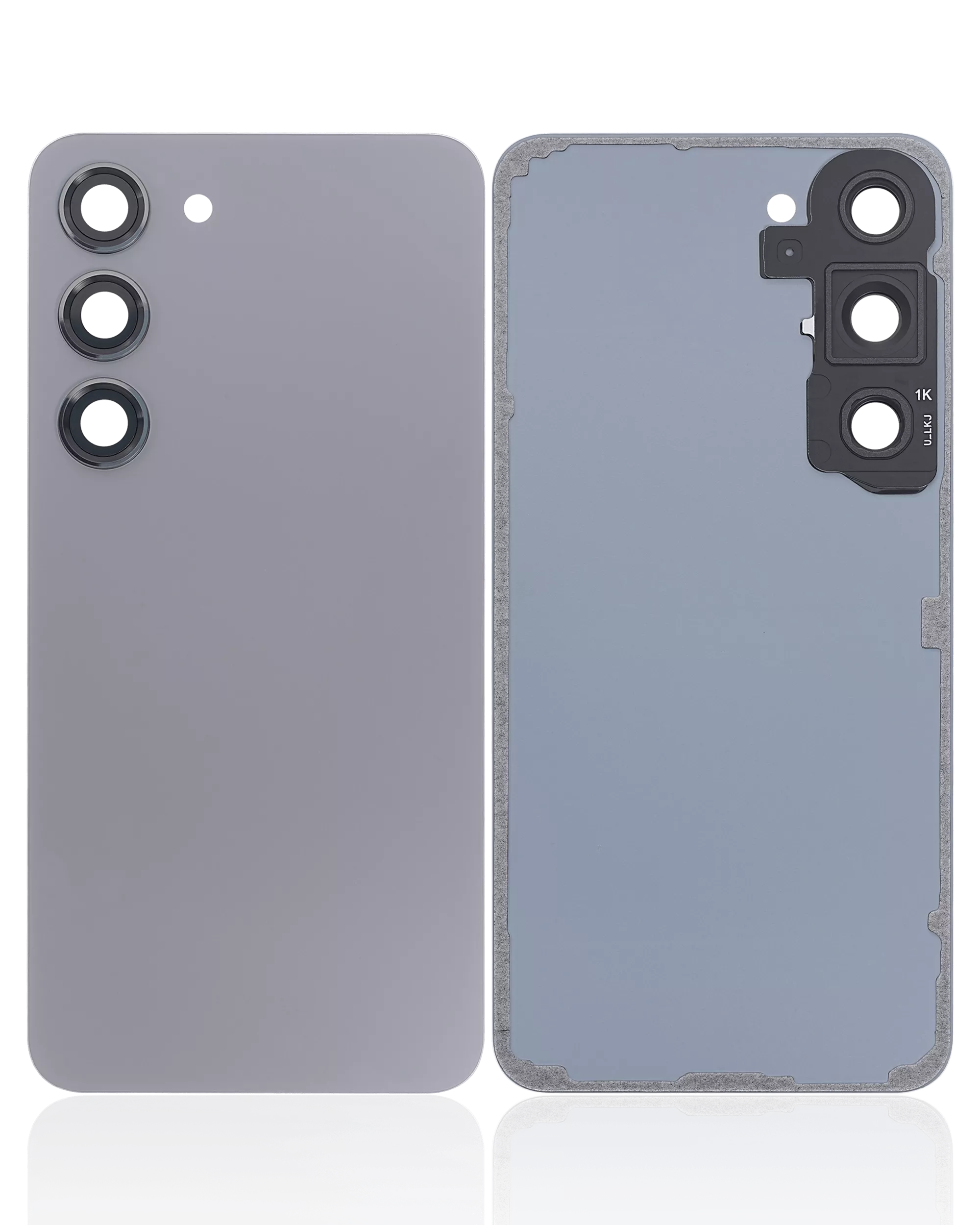 Back Cover Glass With Camera Lens For Samsung Galaxy S23 5G (No Logo) (Aftermarket Plus) (Graphite)