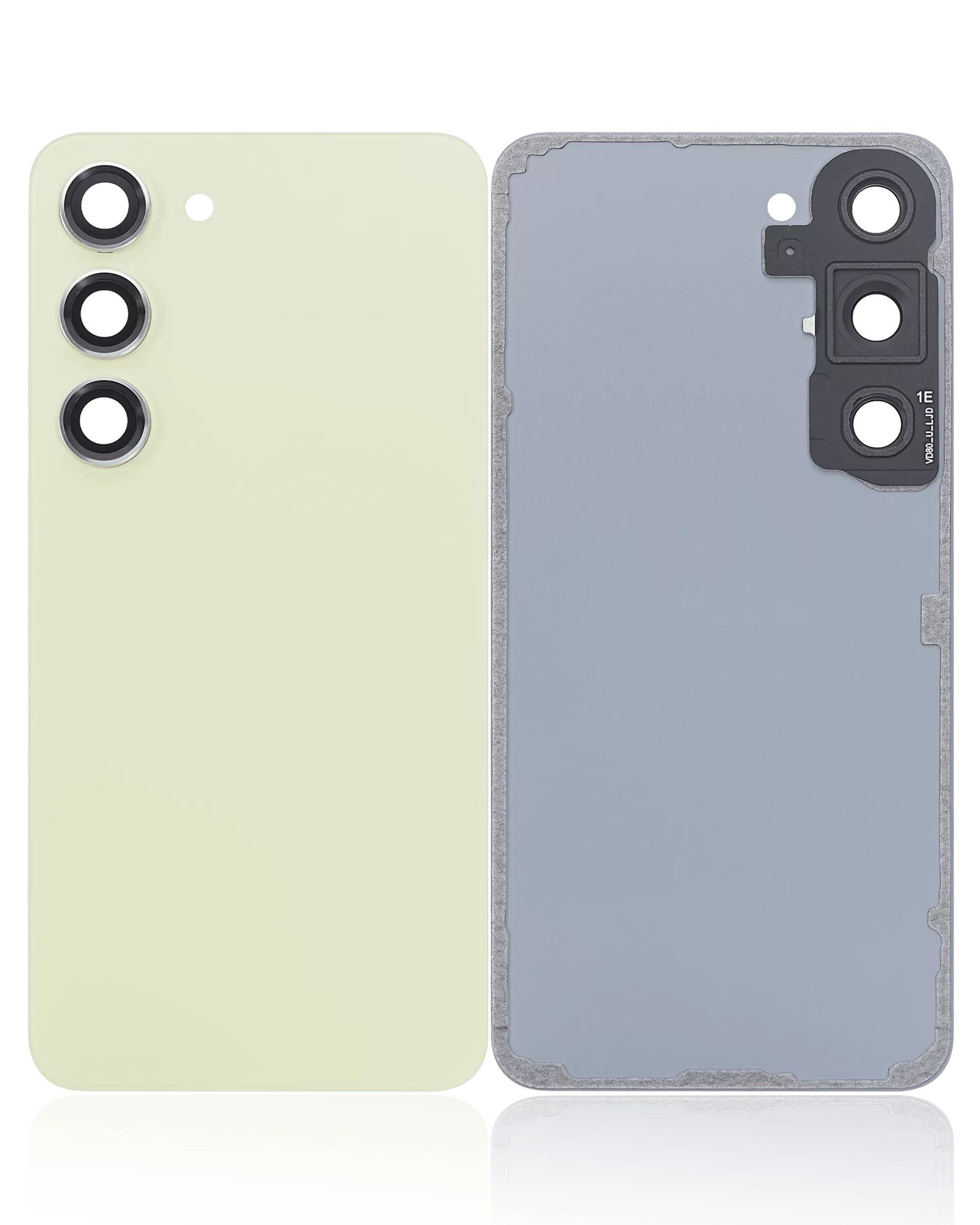 Back Cover Glass With Camera Lens For Samsung Galaxy S23 5G (No Logo) (Aftermarket Plus) (Lime)