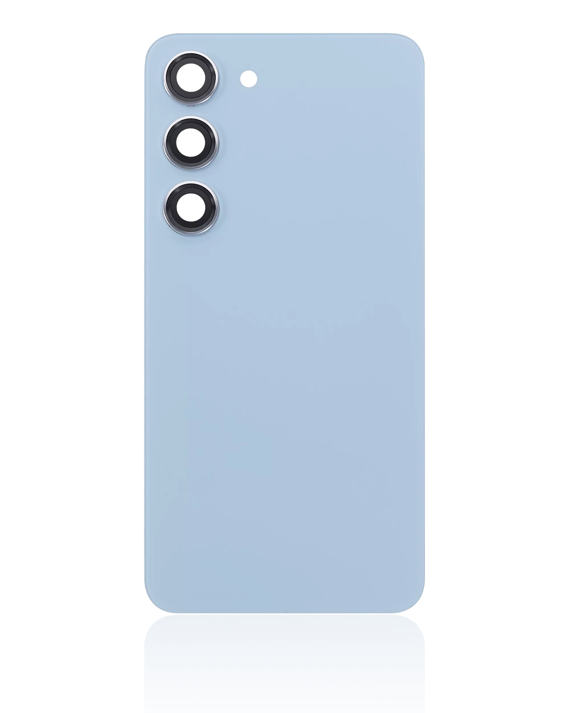 Back Cover Glass With Camera Lens For Samsung Galaxy S23 5G (No Logo) (Aftermarket Plus) (Blue)