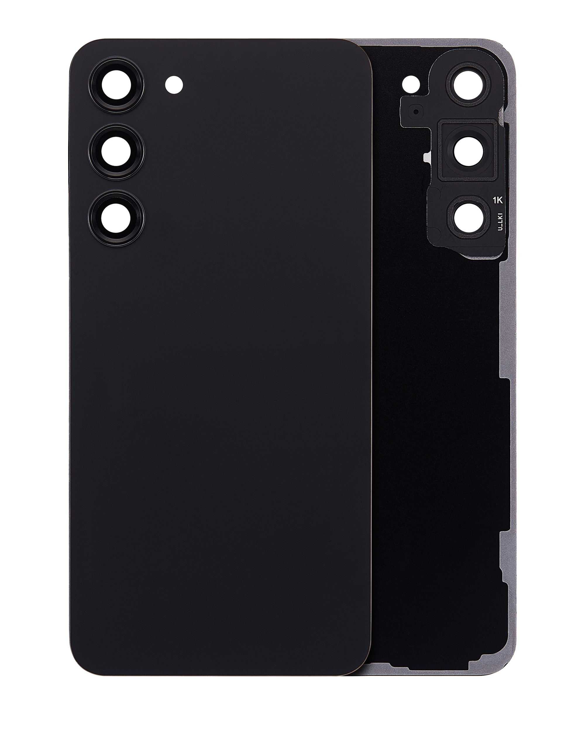 Back Cover Glass With Camera Lens For Samsung Galaxy S23 Plus 5G (No Logo) (Aftermarket Plus) (Phantom Black)