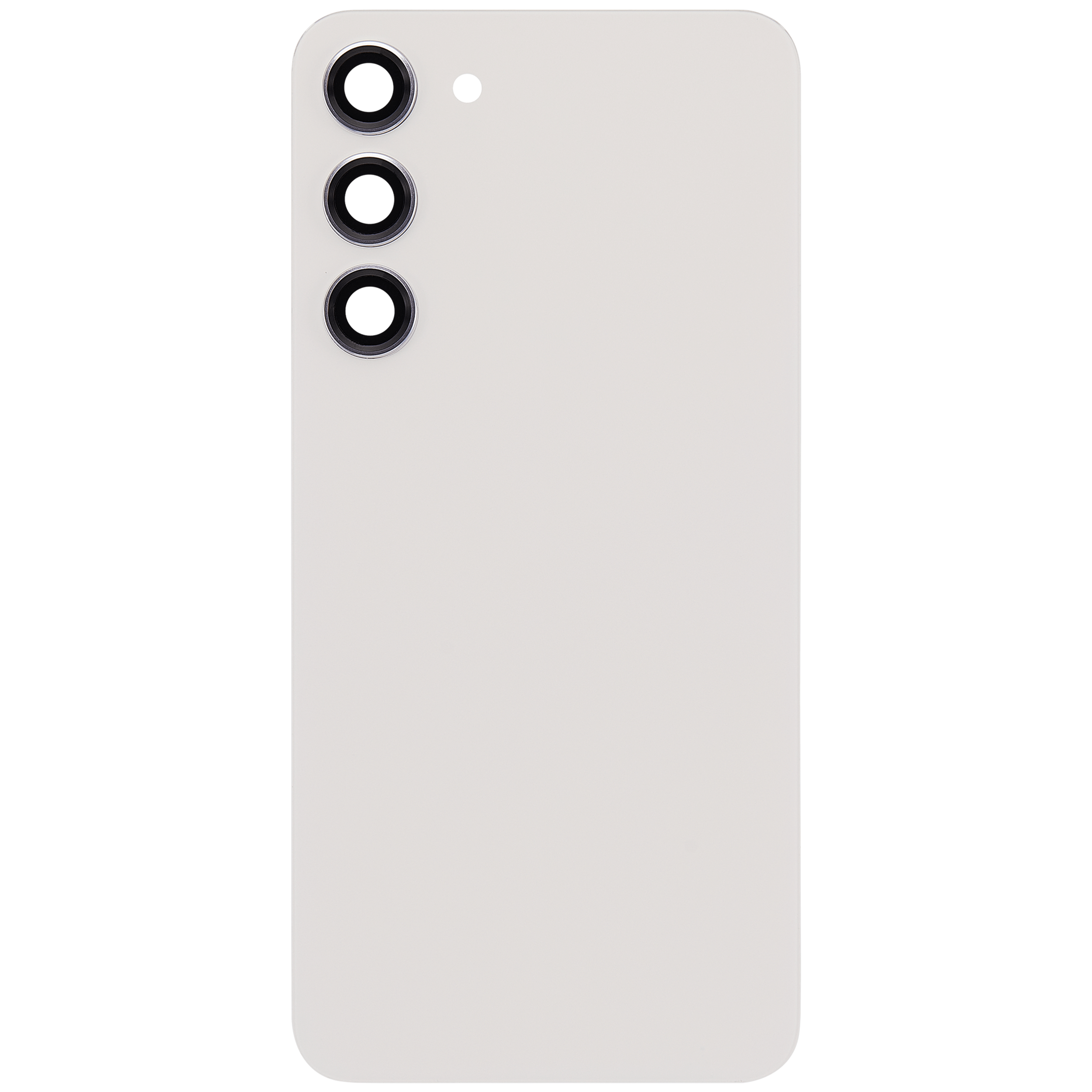Back Cover Glass With Camera Lens For Samsung Galaxy S23 Plus 5G (No Logo) (Aftermarket Plus) (Cream)