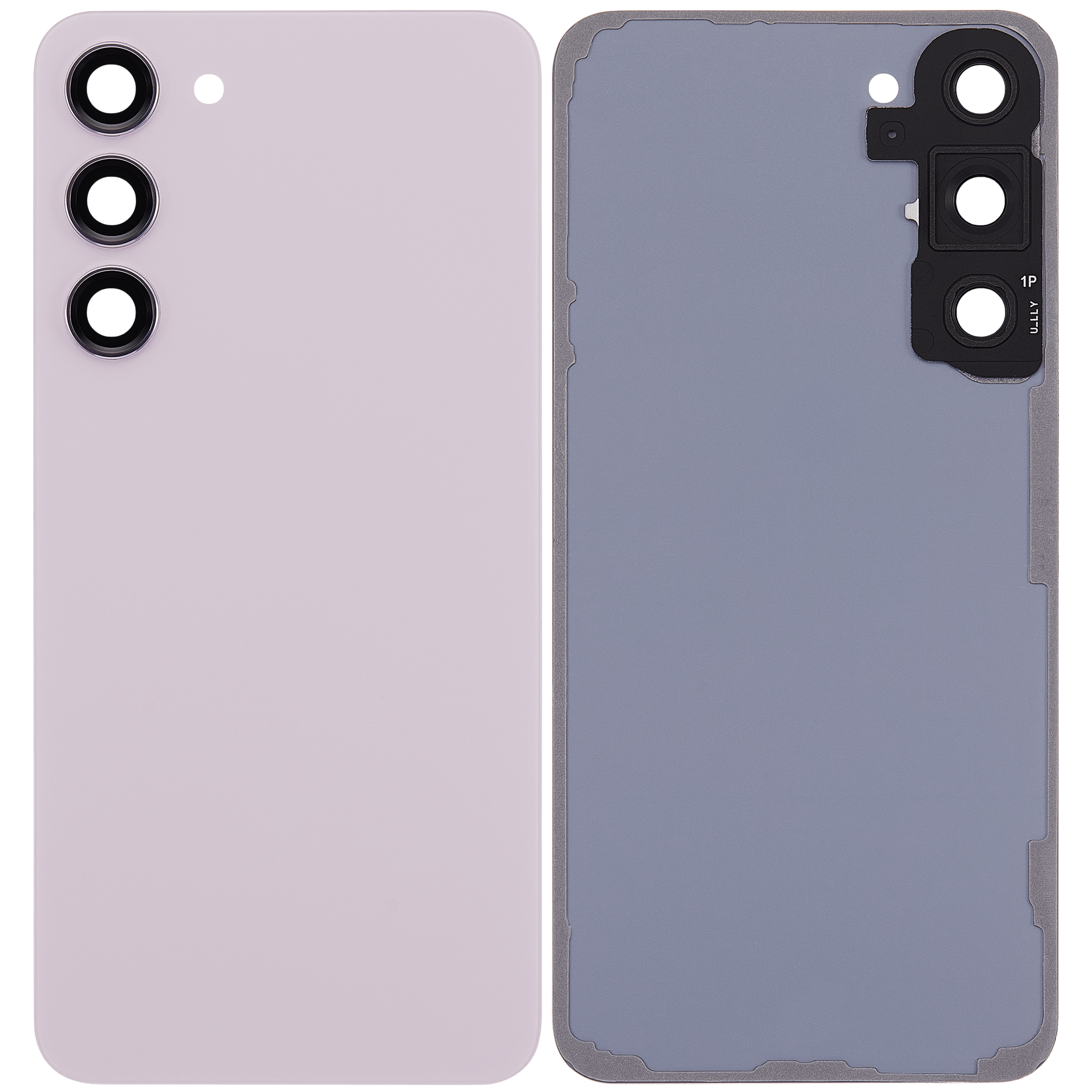 Back Cover Glass With Camera Lens For Samsung Galaxy S23 Plus 5G (No Logo) (Aftermarket Plus) (Lavender)