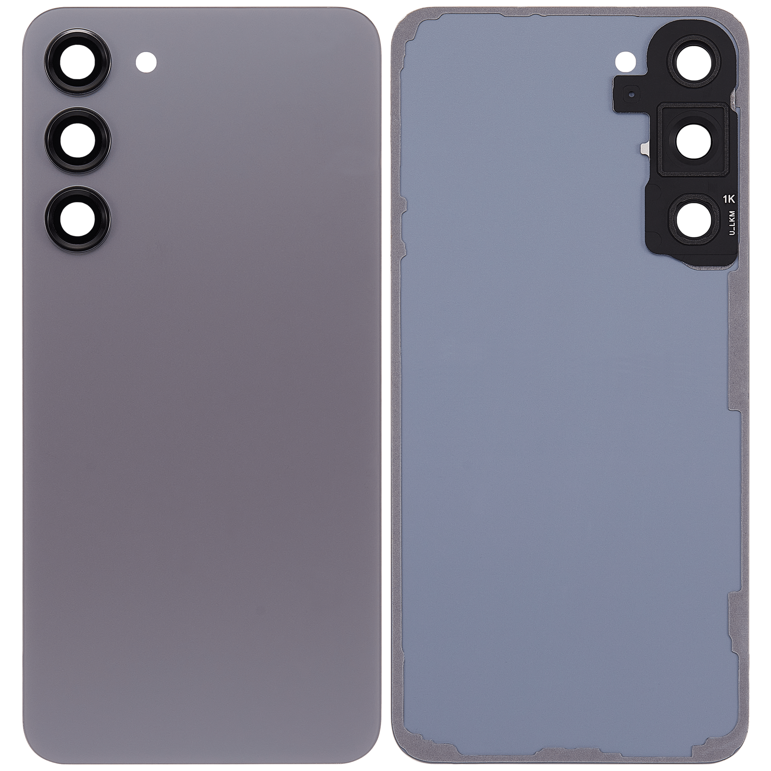 Back Cover Glass With Camera Lens For Samsung Galaxy S23 Plus 5G (No Logo) (Aftermarket Plus) (Graphite)