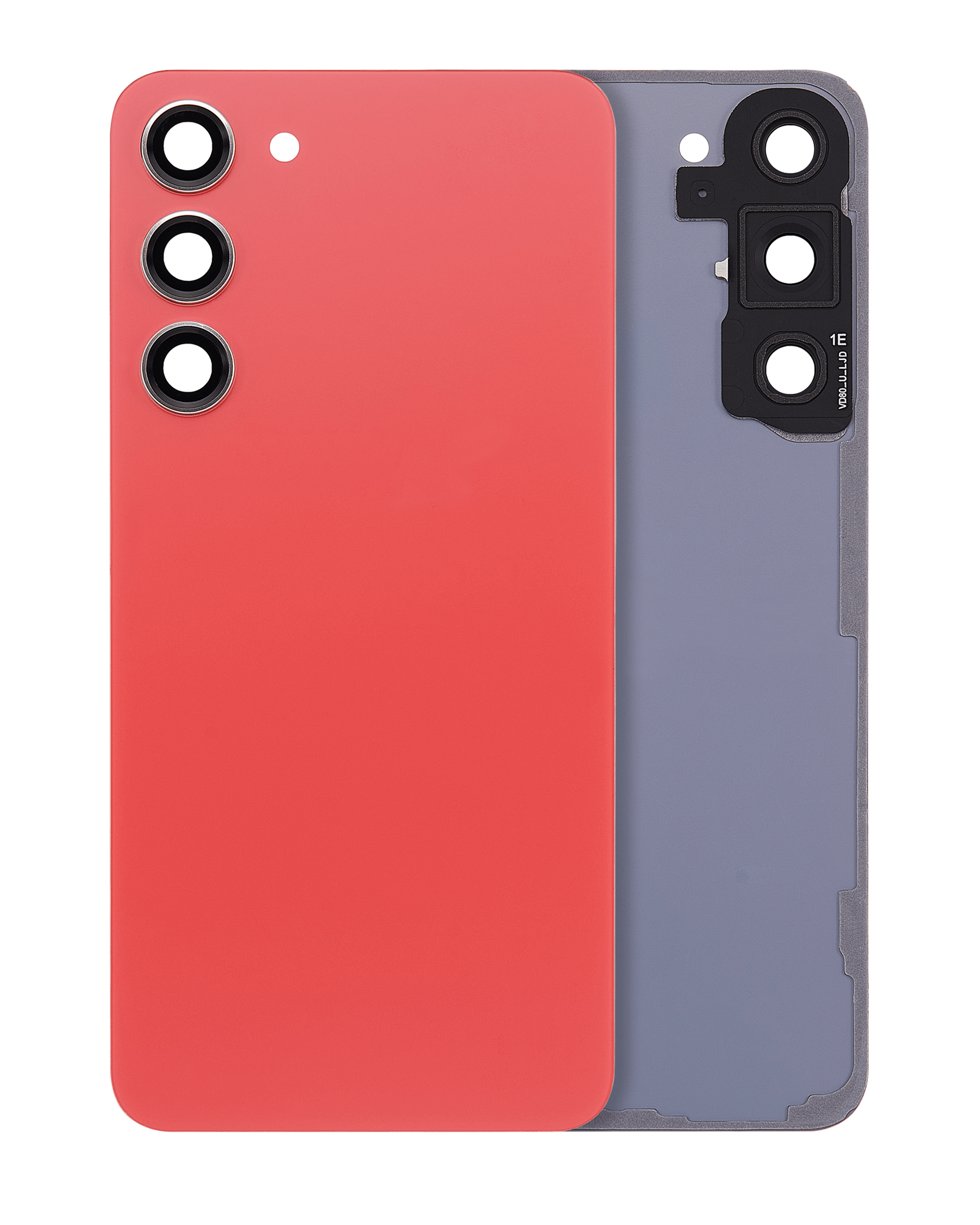 Back Cover Glass With Camera Lens For Samsung Galaxy S23 Plus 5G (No Logo) (Aftermarket Plus) (Orange)