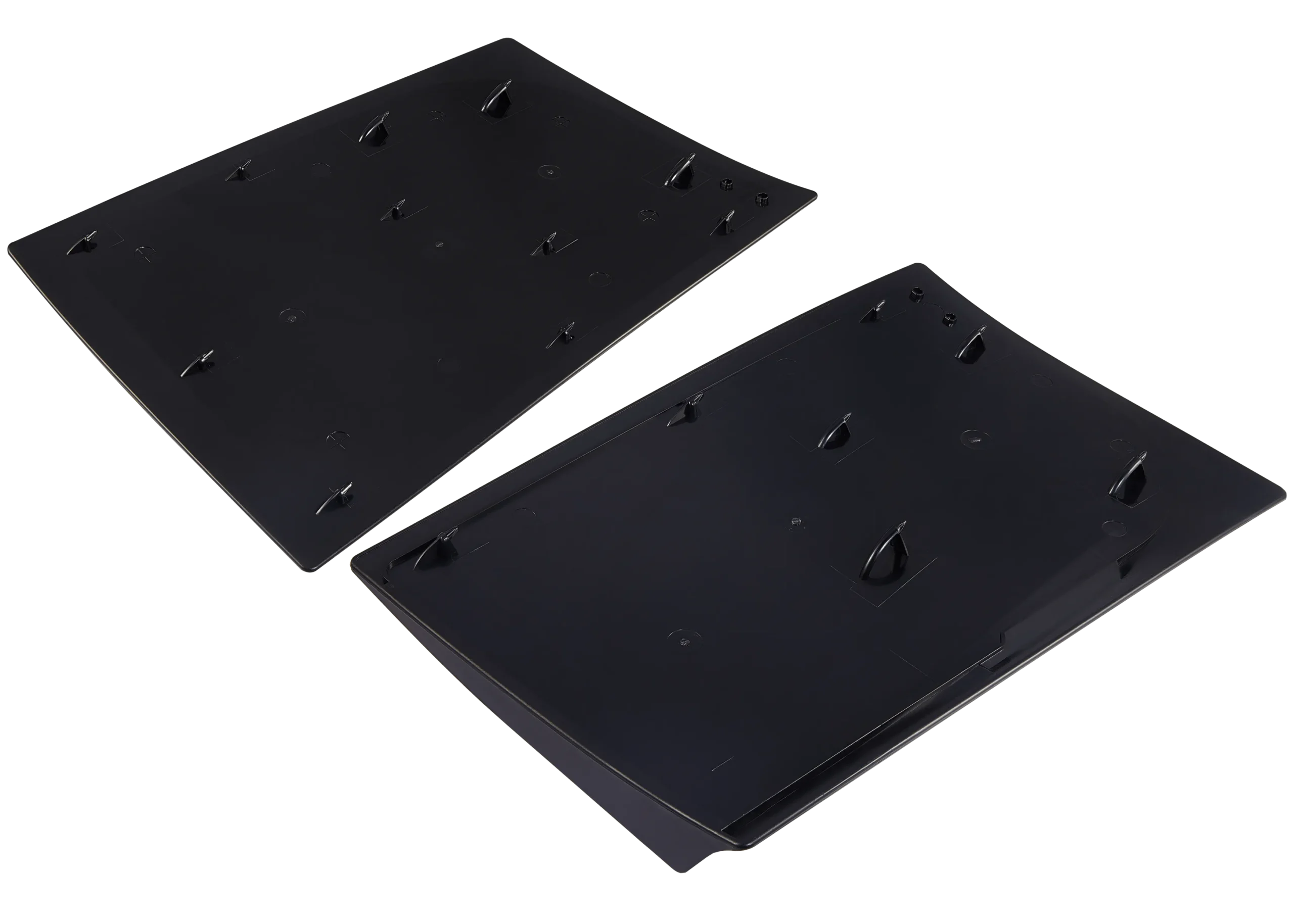 Front view of Ghost of Yotei PS5 faceplate cover set, black and gold