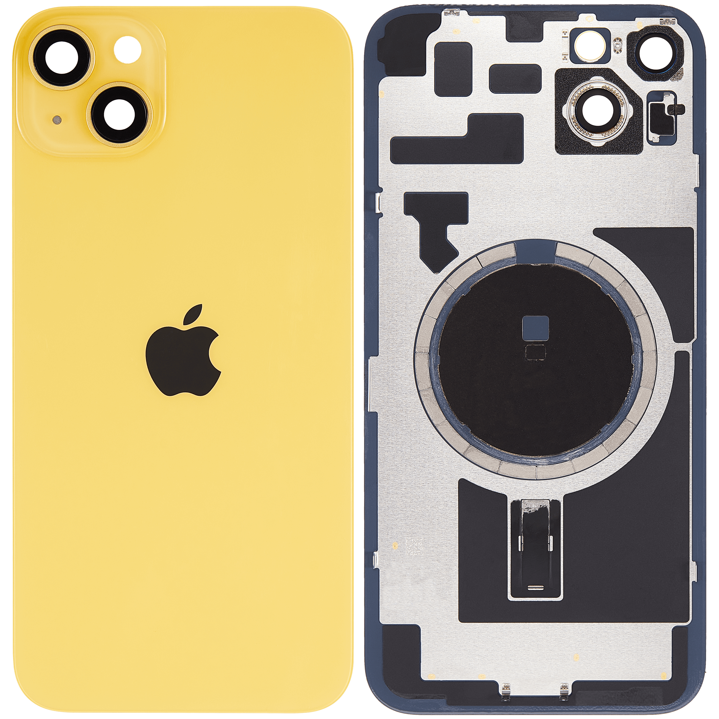 Back Glass w/ MagSafe Magnet For iPhone 14 Plus (Used OEM Pull: Grade A) (Yellow)