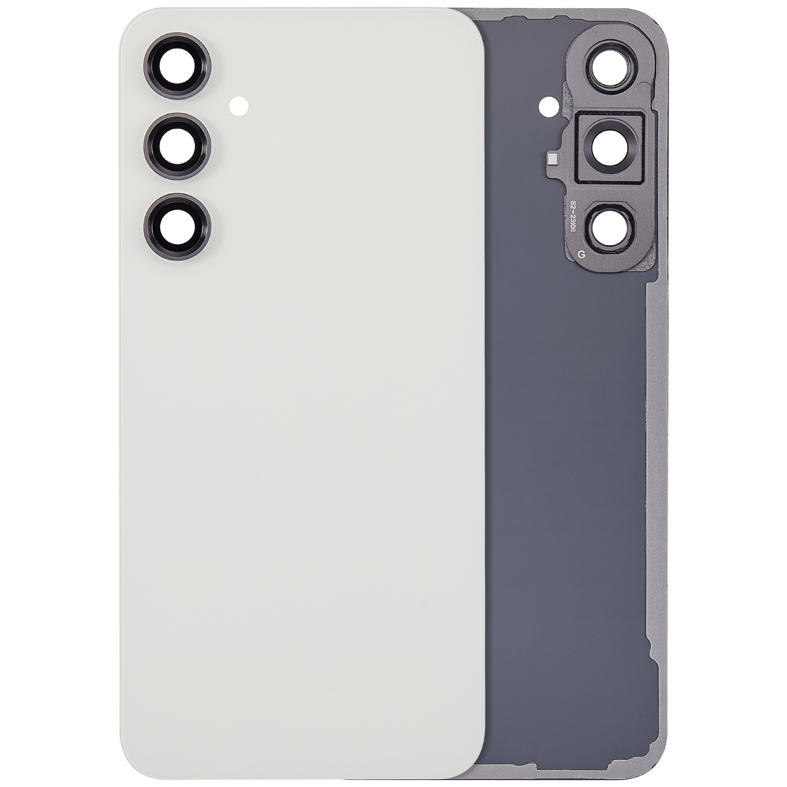 Back cover Glass With Camera Lens For Samsung Galaxy S23 FE 5G (Aftermarket Plus) (Cream)