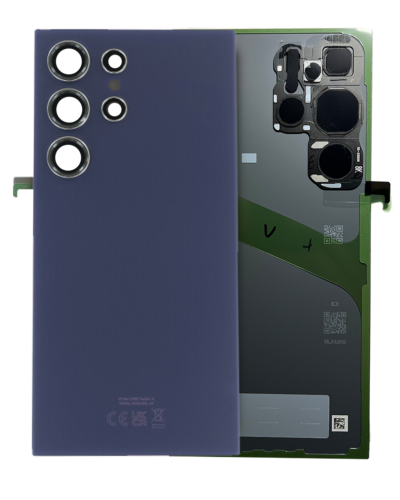 Back Cover Glass With Camera Lens For Samsung Galaxy S24 Ultra (Service Pack) (Titanium Violet)