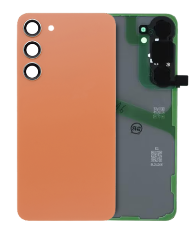 Back Cover Glass With Camera Lens For Samsung Galaxy S24 Plus (Service Pack) (Sandstone Orange)