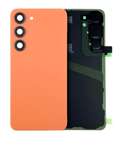 Back Cover Glass With Camera Lens For Samsung Galaxy S24 (Service Pack) (Sandstone Orange)