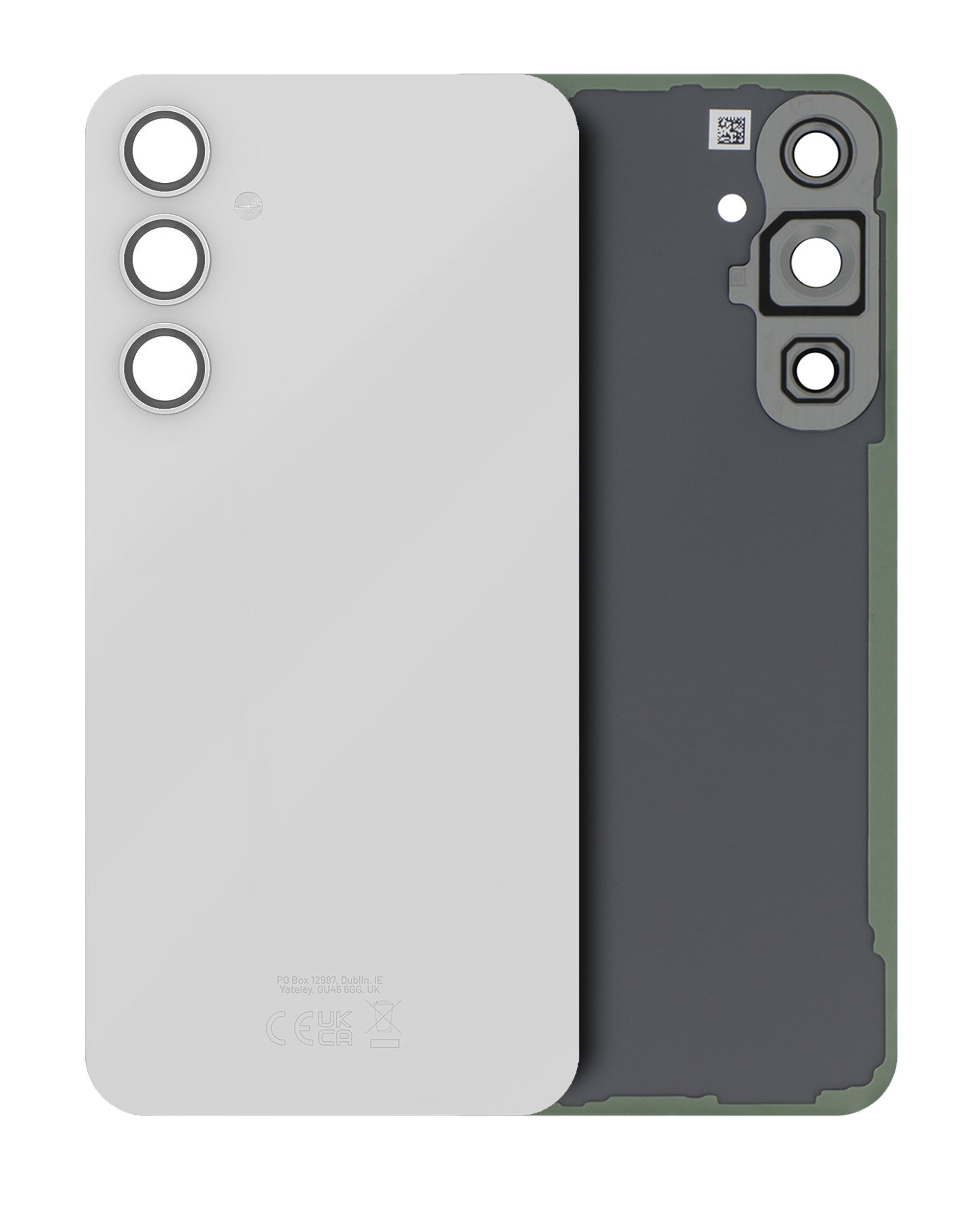 Back Cover Glass With Camera Lens For Samsung Galaxy S23 FE (Service Pack) (Cream)