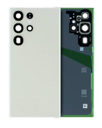 Back Cover Glass With Camera Lens For Samsung Galaxy S23 Ultra (Service Pack) (Cream)