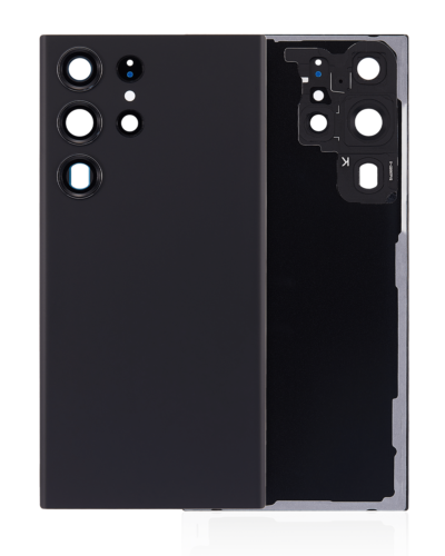 Back Cover Glass With Camera Lens For Samsung Galaxy S23 Ultra (Service Pack) (Phantom Black)