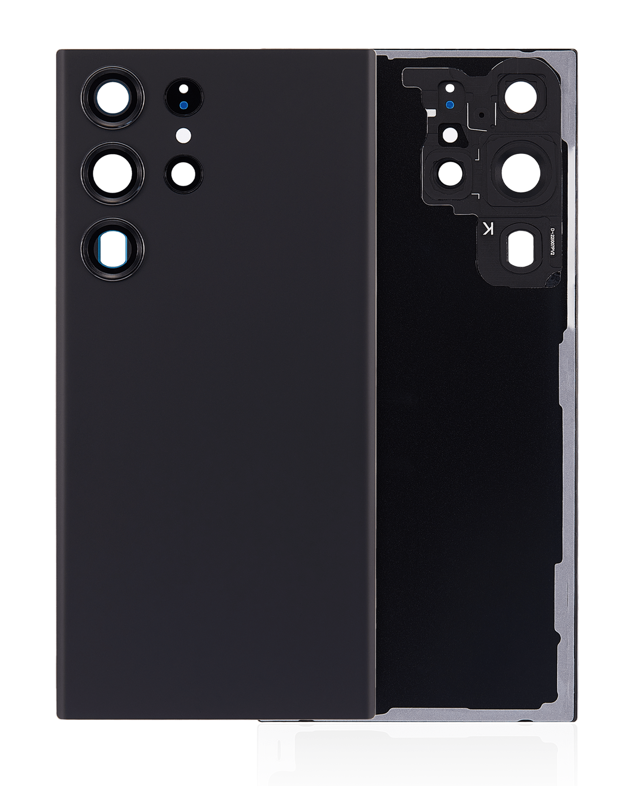 Back Cover Glass With Camera Lens For Samsung Galaxy S23 Ultra (Service Pack) (Phantom Black)