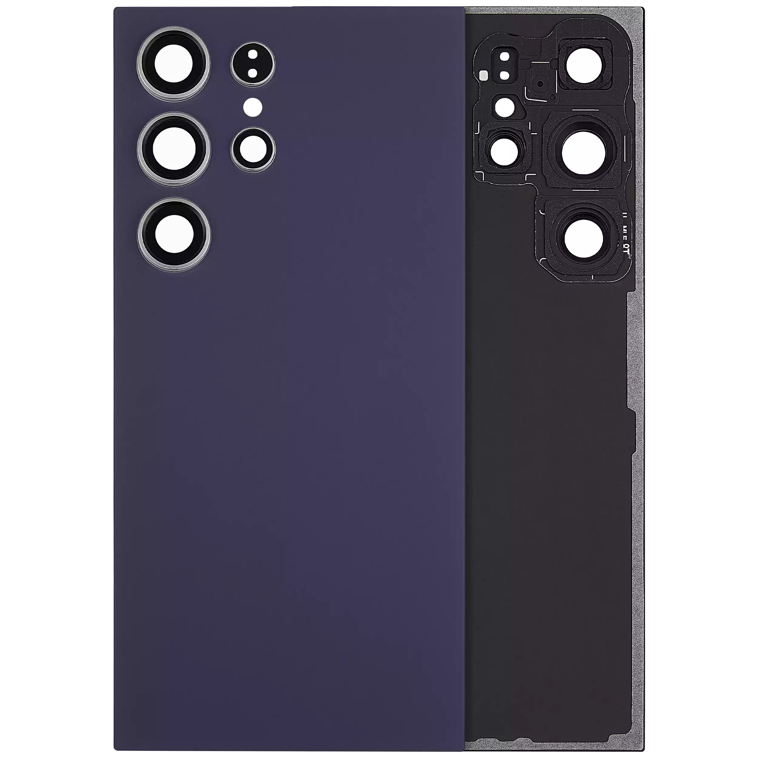 Back Cover Glass With Camera Lens For Samsung Galaxy S24 Ultra 5G (No Logo) (Aftermarket Plus) (Titanium Violet)