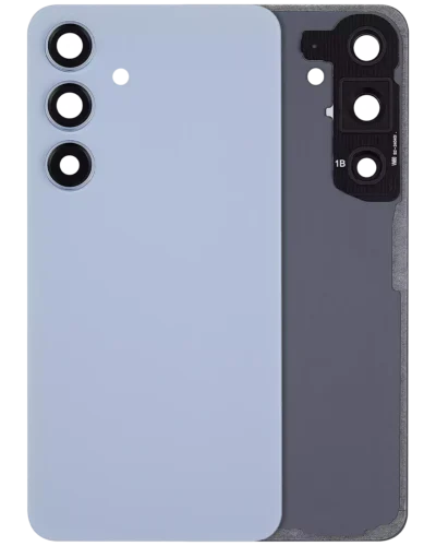 Back Cover Glass With Camera Lens For Samsung Galaxy S24 5G (No Logo) (Aftermarket Plus) (Sapphire Blue)