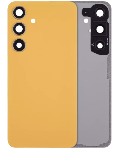 Back Cover Glass With Camera Lens For Samsung Galaxy S24 5G (No Logo) (Aftermarket Plus) (Sandstone Orange)