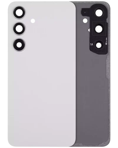 Back Cover Glass With Camera Lens For Samsung Galaxy S24 5G (No Logo) (Aftermarket Plus) (Marble Gray)