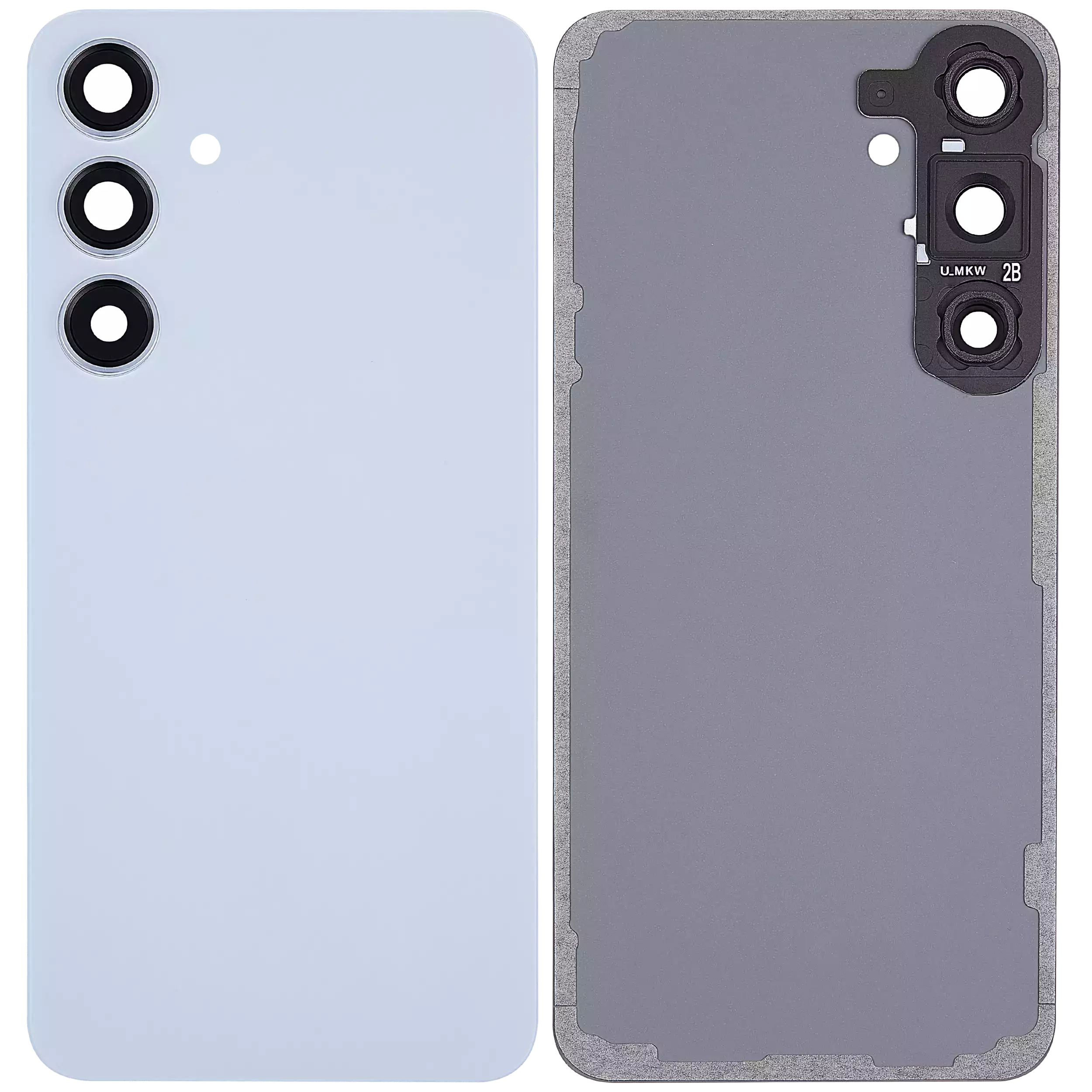 Back Cover Glass With Camera Lens For Samsung Galaxy S24 Plus 5G (No Logo) (Aftermarket Plus) (Sapphire Blue)