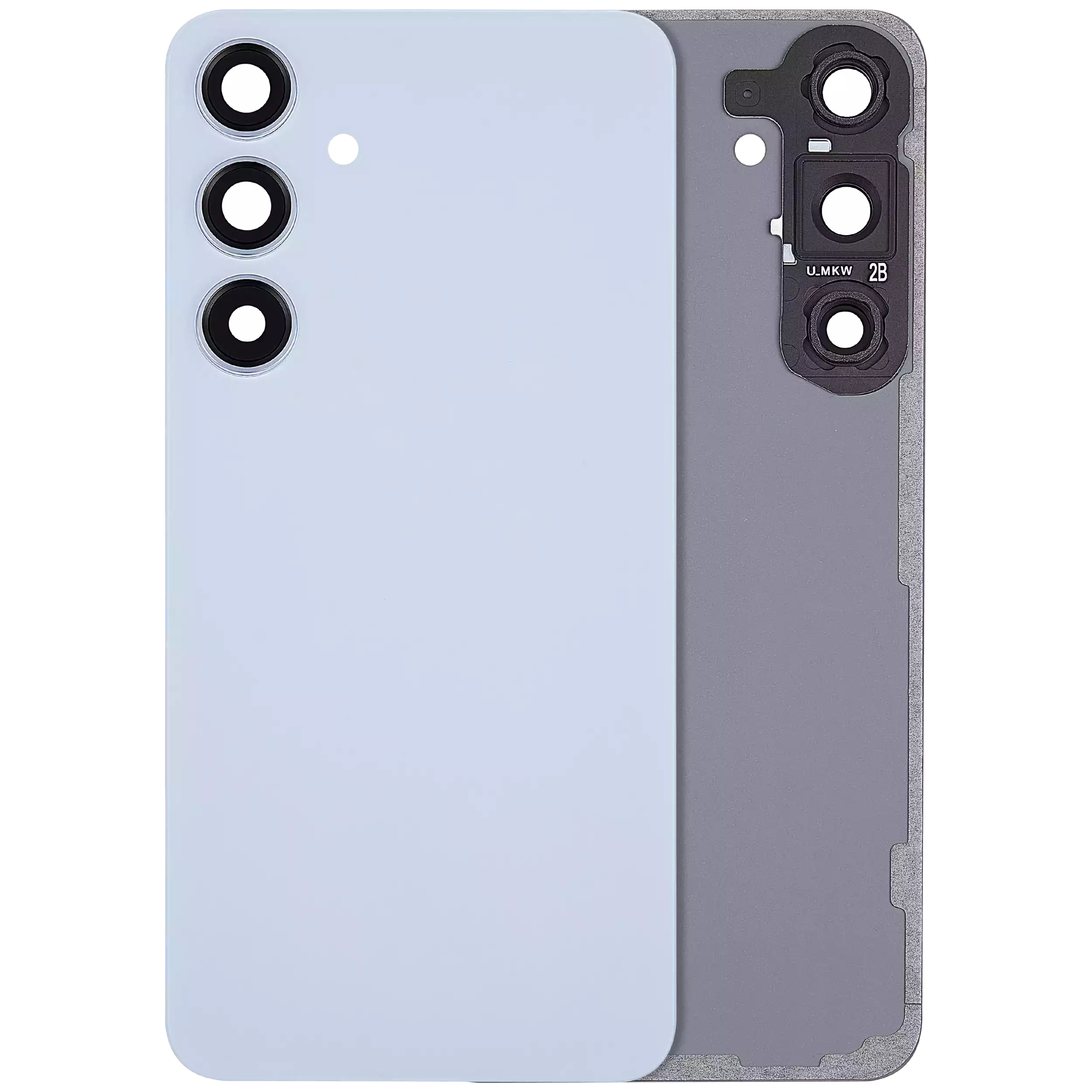 Back Cover Glass With Camera Lens For Samsung Galaxy S24 Plus 5G (No Logo) (Aftermarket Plus) (Sapphire Blue)