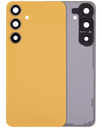 Back Cover Glass With Camera Lens For Samsung Galaxy S24 Plus 5G (No Logo) (Aftermarket Plus) (Sandstone Orange)