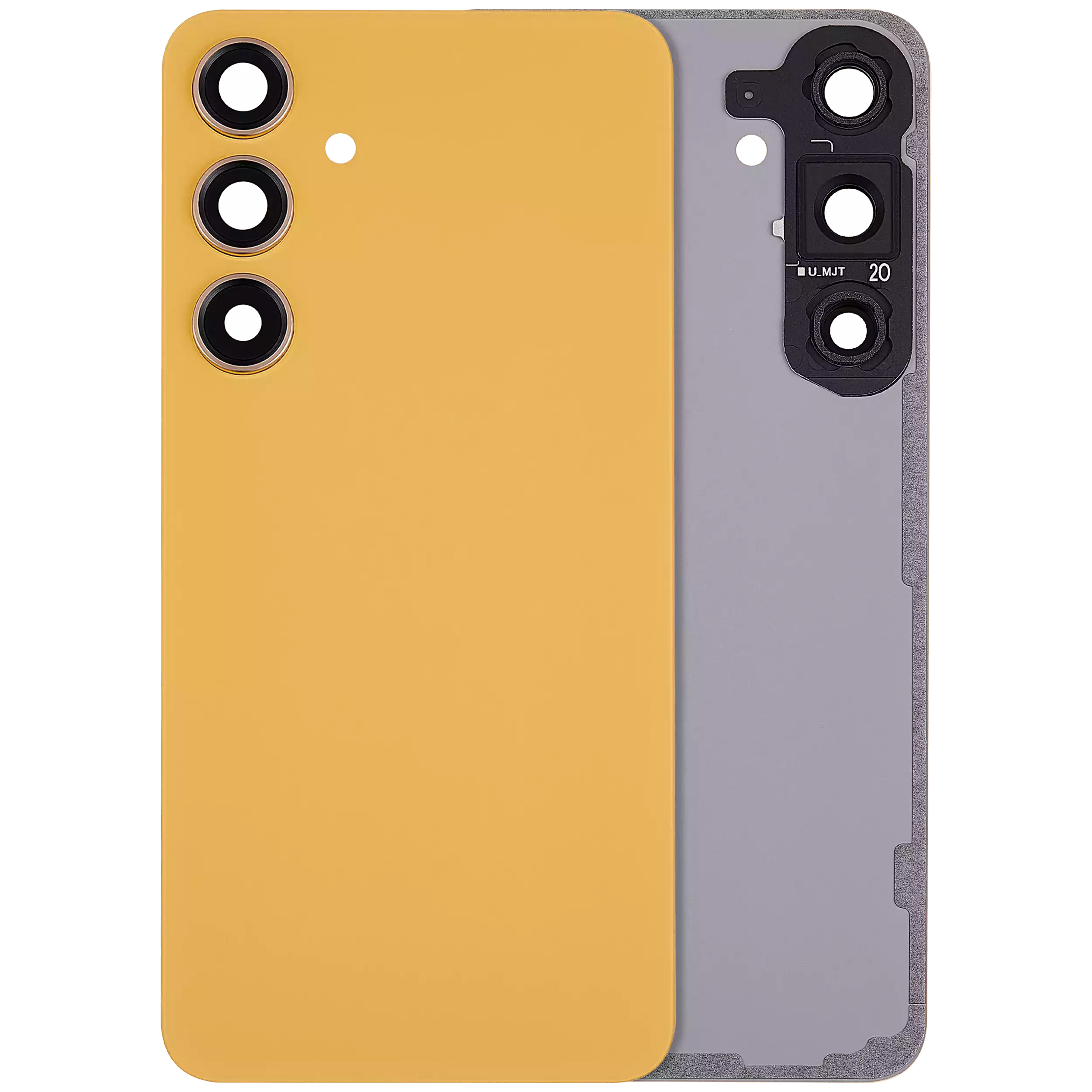 Back Cover Glass With Camera Lens For Samsung Galaxy S24 Plus 5G (No Logo) (Aftermarket Plus) (Sandstone Orange)