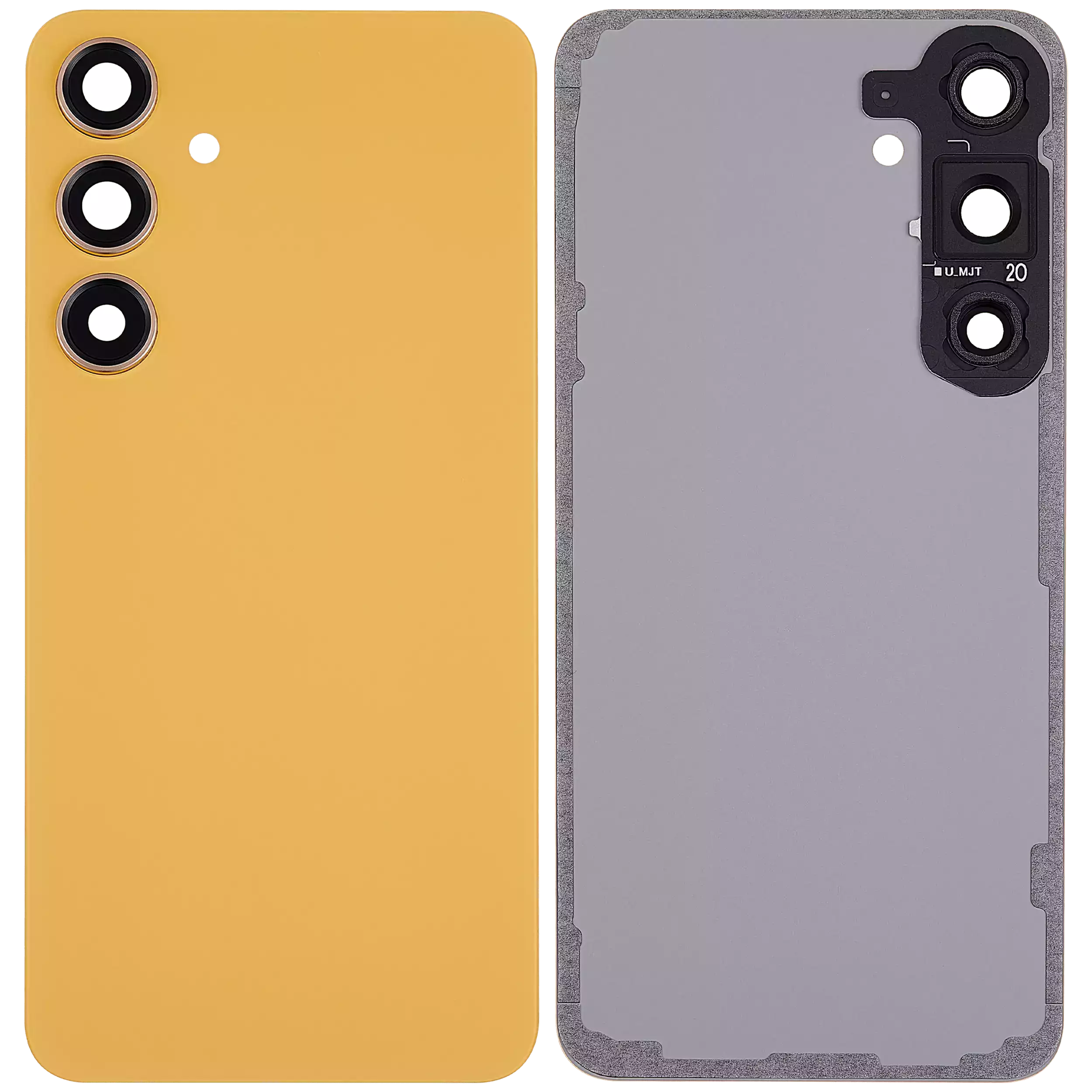 Back Cover Glass With Camera Lens For Samsung Galaxy S24 Plus 5G (No Logo) (Aftermarket Plus) (Sandstone Orange)