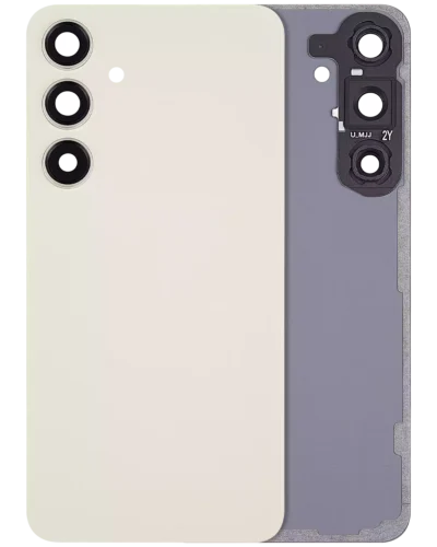 Back Cover Glass With Camera Lens For Samsung Galaxy S24 Plus 5G (No Logo) (Aftermarket Plus) (Amber Yellow)